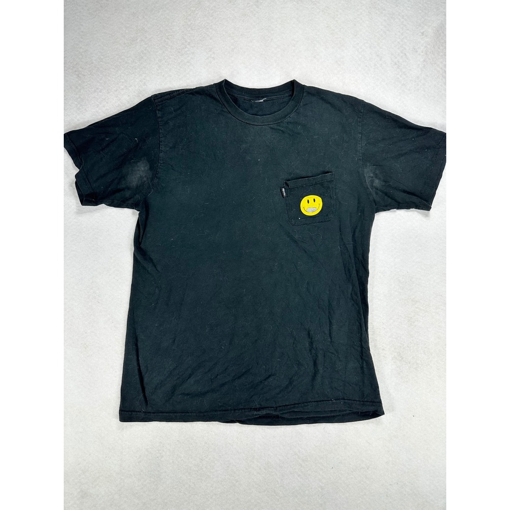 RIPNDIP Lord Nermal Smiley Face Pocket T-Shirt Black Mens Large Skate Tee